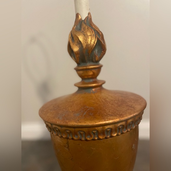 Antique Vintage Leviton Copper Art Deco 32” Table Lamp - Picture 5 of 7